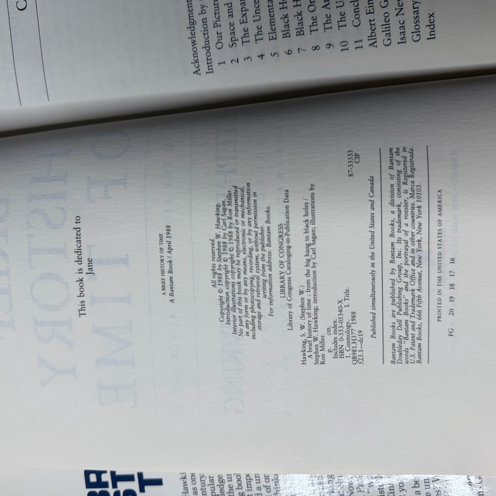 A Brief History of Time Book First Edition Stephen Hawking‎ Collector's Science - Picture 7 of 15